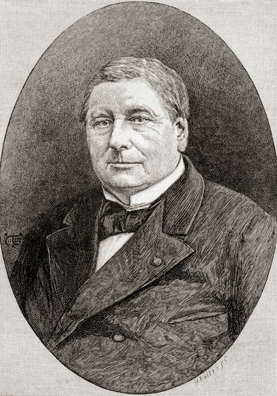 Eugène Marin Labiche, from The Century Illustrated Monthly Magazine, published 1884 by H. Velten